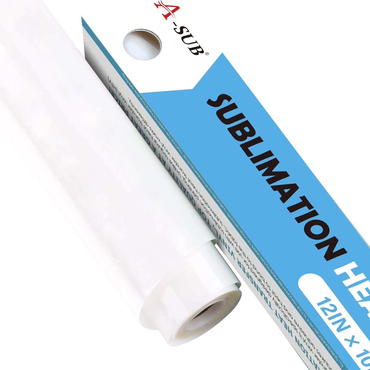 A-SUB Sublimation HTV Matte White Vinyl For Dark Fabric T-Shirts